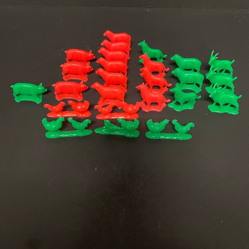Colorful  Glowing Plastic Toy Farm Animals